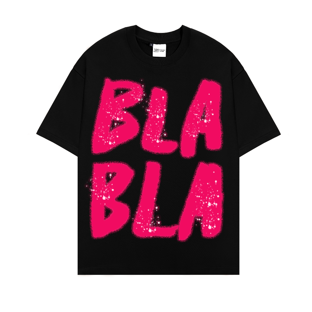 Áo thun The Xide áo phông unisex hình in chữ BLA form rộng chất cotton 2 chiều định lượng 250gr co giãn