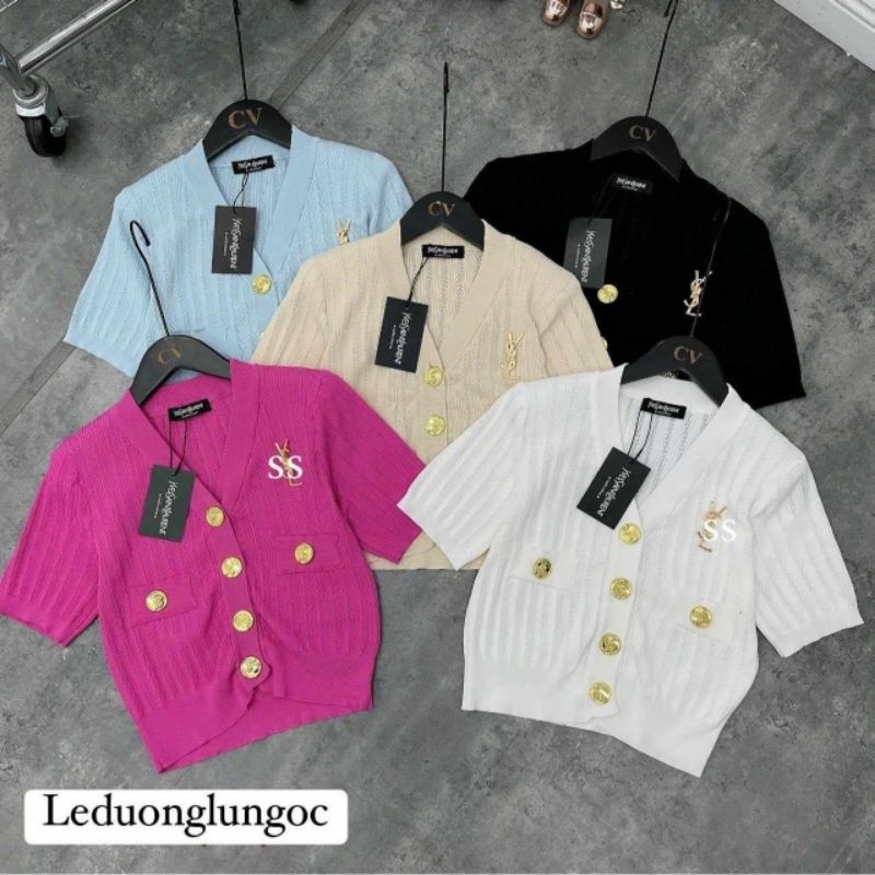 Áo len khuy đồng kèm tag hàng QCL1