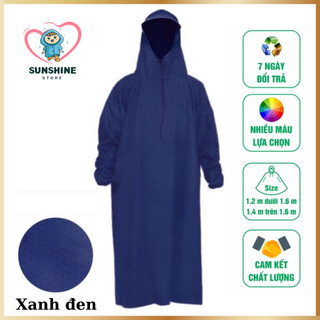 Áo Mưa Bít Không Xẻ Tà Vải Dù Da Cá Cao Cấp, Có 3 size lựa chọn và 9 màu