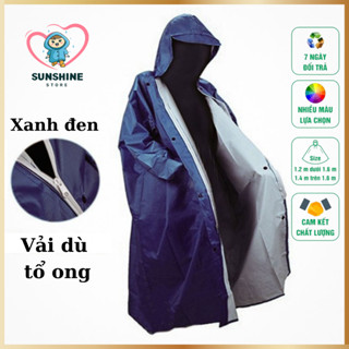Áo mưa khóa kéo trước vải dù tổ ong Chống nước có 9 màu, nam nữ đều mặc được