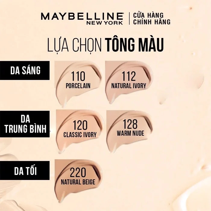 Kem Nền Che Phủ Hoàn Hảo, Bền Màu, Lâu Trôi 24h Maybelline Super Stay 24H Full Coverage Foundation 30ml