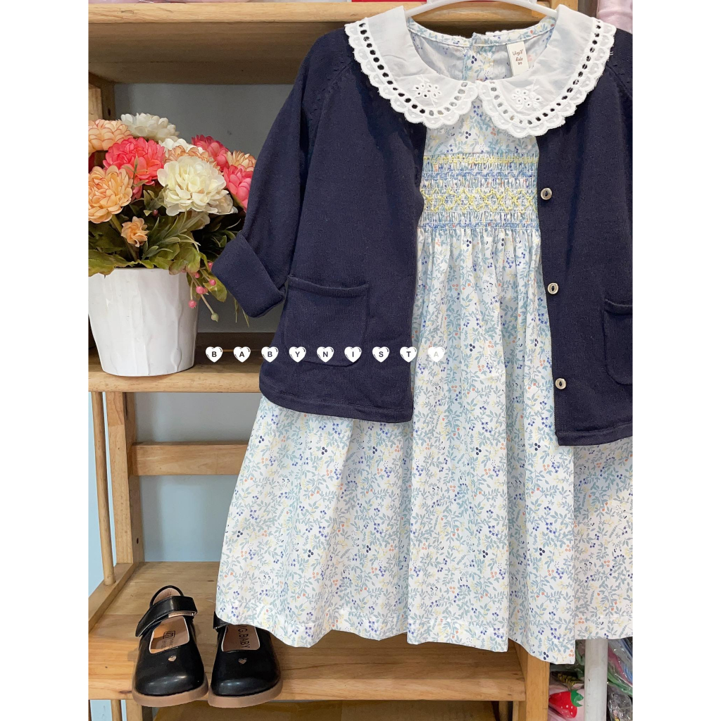 ĐẦM SMOCK BÉ GÁI HOA NHÍ VINTAGE SIÊU XINH VẢI COTTON MỀM