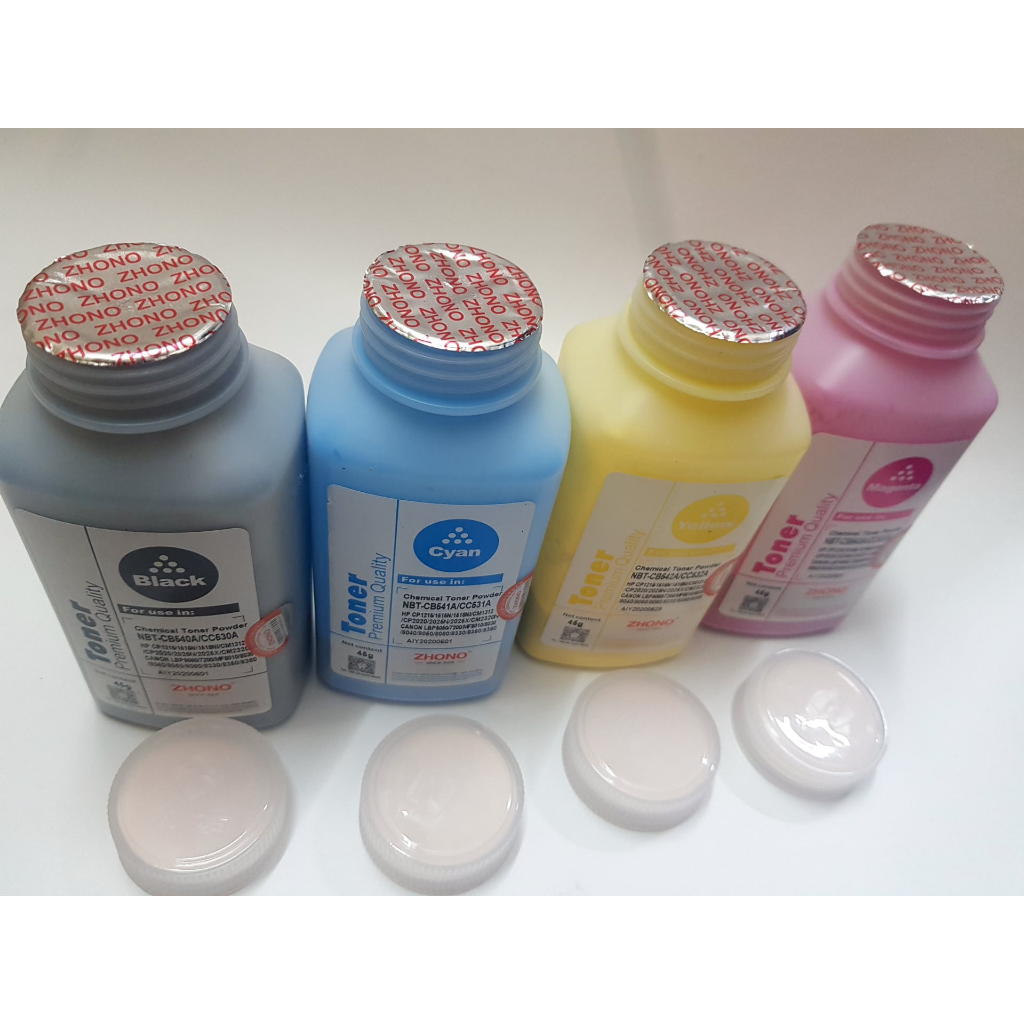Mực nạp laser màu Hp CP1215/ 1515/ 1518/ 2025/ M251nw | Mực Zhono CB540A/ CB541A/ CB542A/ CB543A trọng lượng 45g