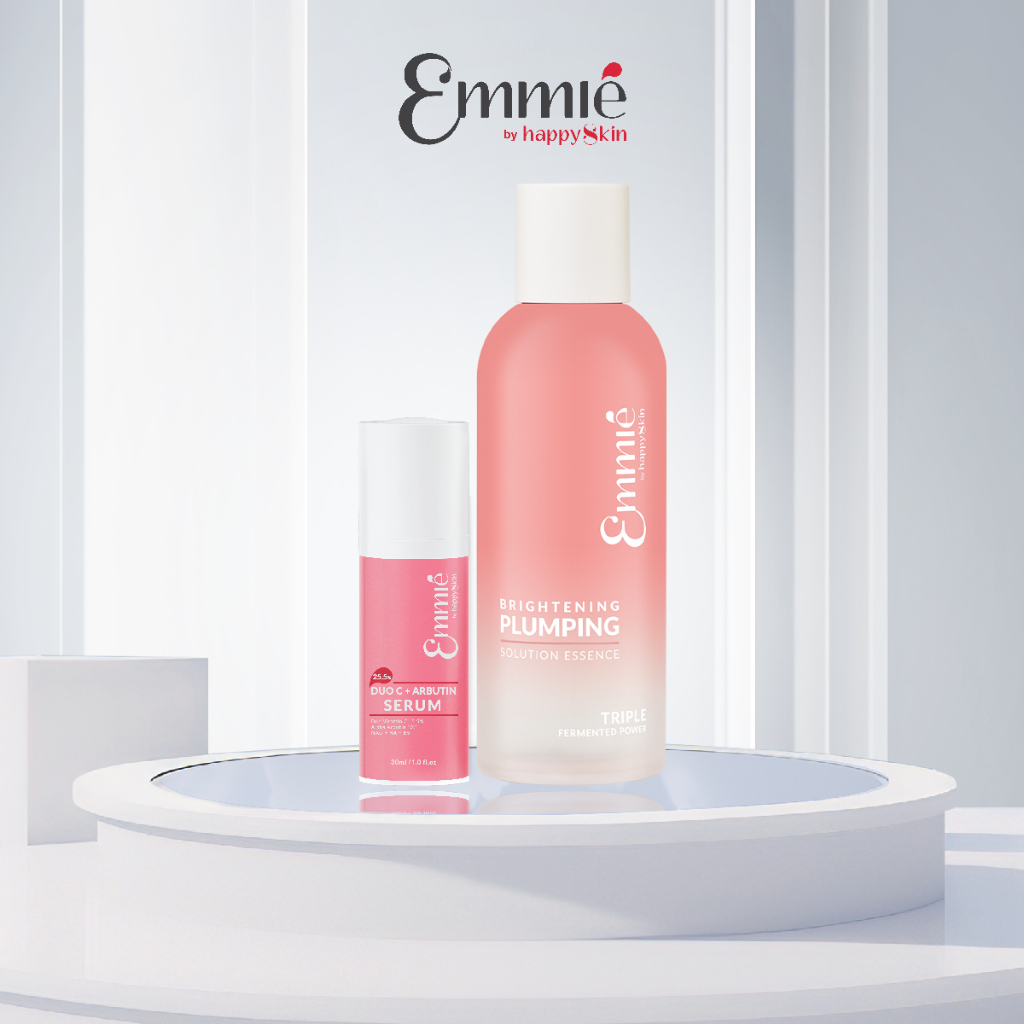 Combo Dưỡng Sáng Căng Mịn: Nước Thần + Serum C Emmié By HappySkin