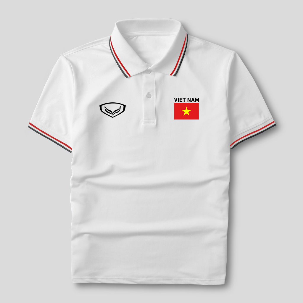 Áo polo Việt Nam vải cá sấu không xù lông thoáng mát - Áo di chuyển đội tuyển Việt Nam - Áo thun có cổ Gokis shop