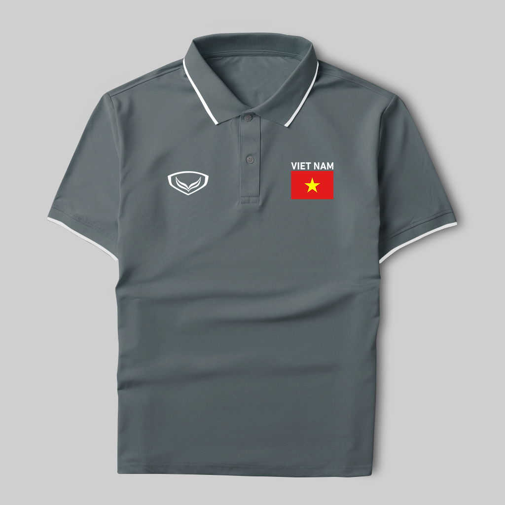 Áo polo Việt Nam vải cá sấu không xù lông thoáng mát - Áo di chuyển đội tuyển Việt Nam - Áo thun có cổ Gokis shop