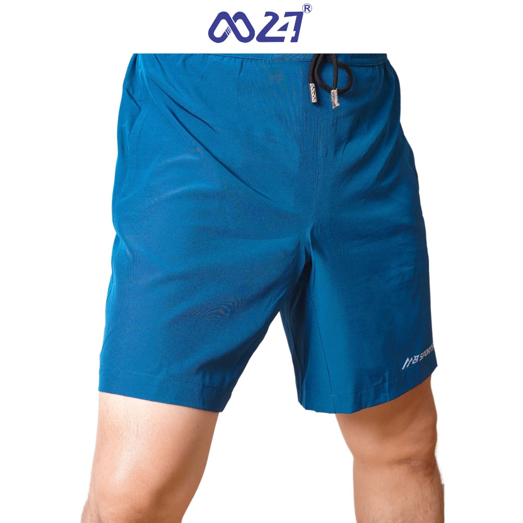 Quần đùi nam mặc nhà M247store, quần short nam vải gió lì cao cấp co giãn , thoải mái vân động màu xanh dương đậm