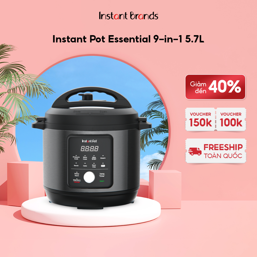 Nồi áp suất điện đa năng Instant Pot ESSENTIAL 60 9in1, dung tích 5.7L, Bảo hành chính hãng 12 tháng
