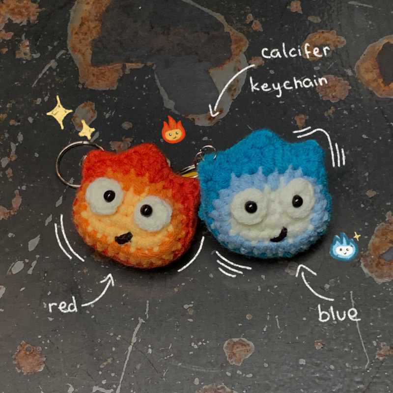 Móc khoá, pin gài quỷ lửa cute (ảnh thật)