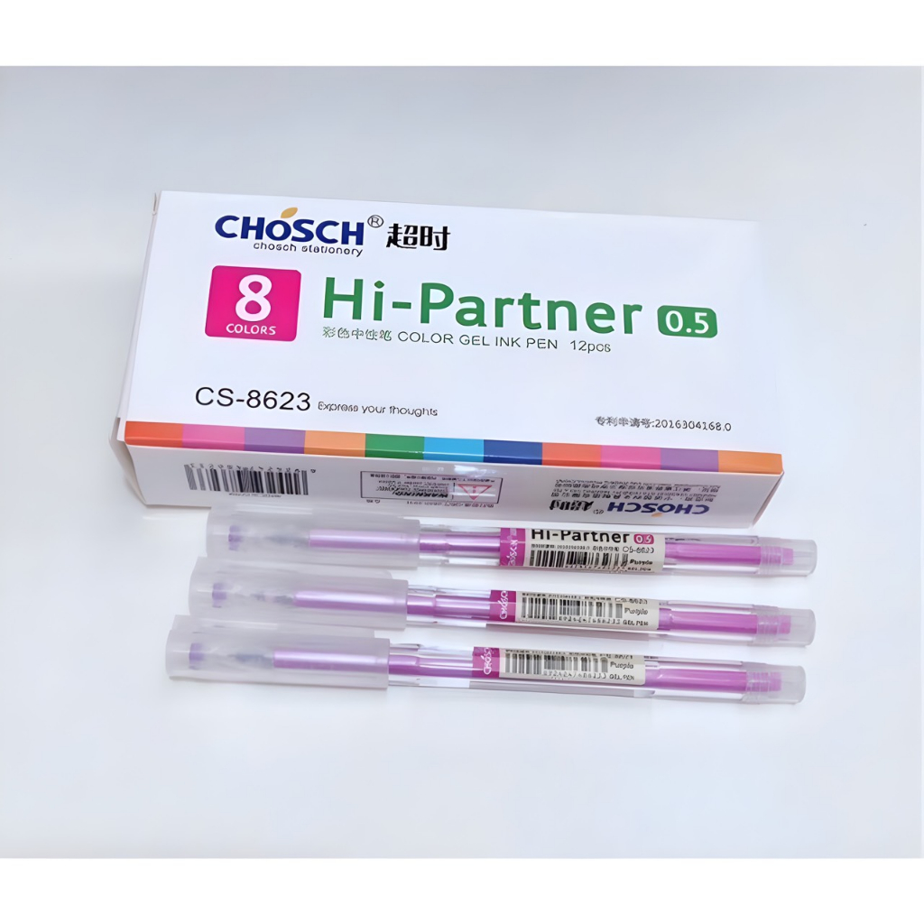 (DÂU CORNER) BÚT GEL TÍM HI - PARTNER CHOSCH