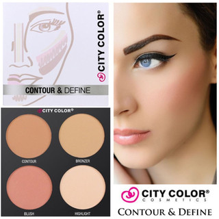 Bảng tạo khối và bắt sáng City Color Contour & Define 4 ô 60g