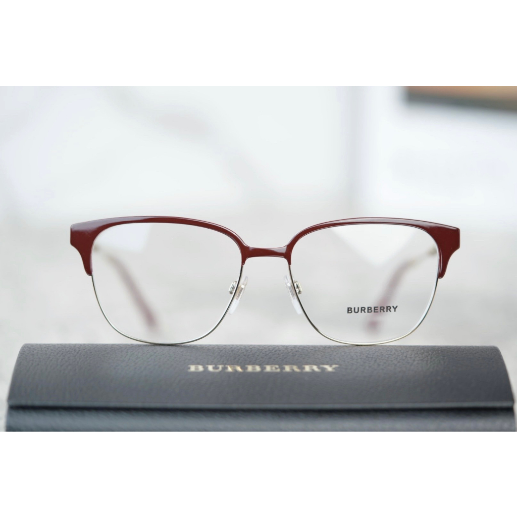 Gọng kính cận chính hãng nữ BURBERRY Màu đỏ mận siêu đẹp
