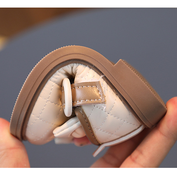 Giày Tập Đi Búp Bê Cho Bé Gái Từ 0-4 Tuổi Gắn Nơ Phong Cách Thời Trang Đế Êm