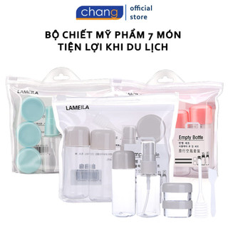 Bộ Chiết Mỹ Phẩm 7 Món Mang Theo Du Lịch Siêu Gọn Gàng, Tiện Lợi