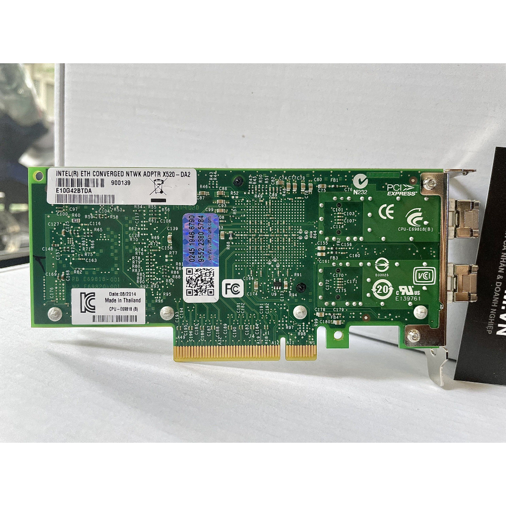 Card Quang 10G Intel X520 + Module INTEL Quang SFP + OPTICAL linh kiện chính hãng Shopcom
