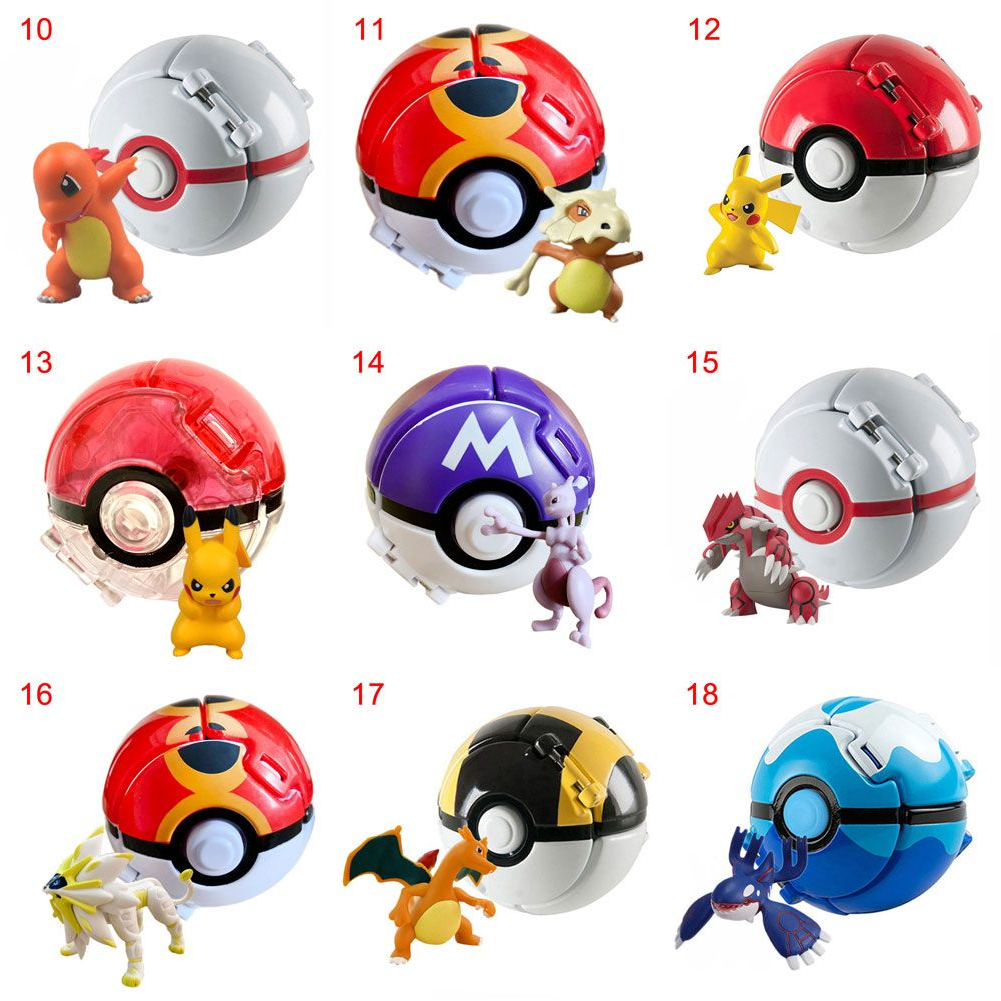 Mô Hình Quả Cầu Pokemon, Tự Động Ném Thú Pikachu Dành Cho Bé.