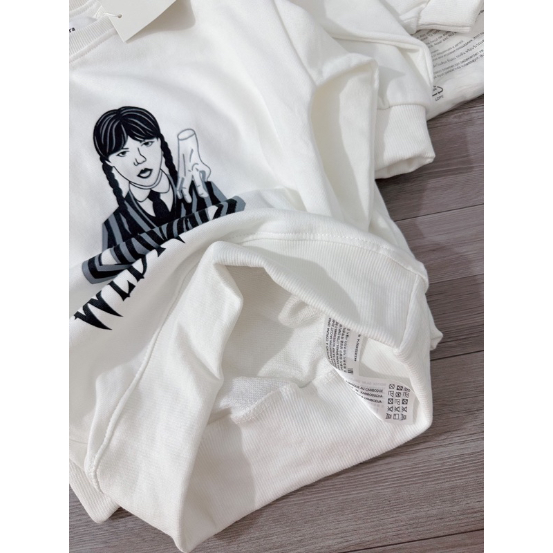 Sét áo phông dài tay chùm mông giấu quần kèm mũ cho bé gái