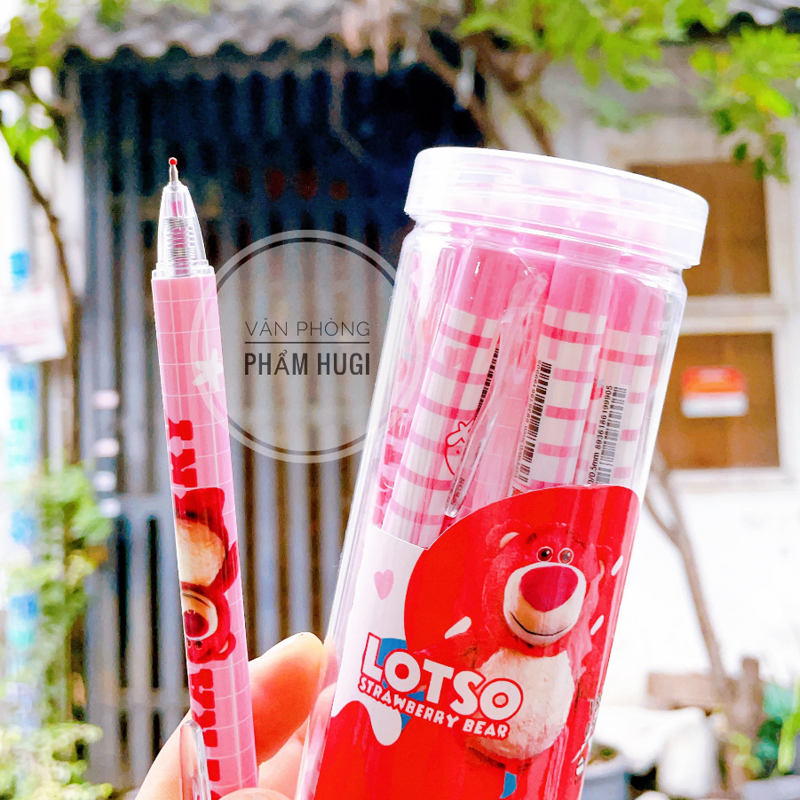 Lon 12 cây bút gel Bấm Tẩy Xóa được nhiều mẫu dễ thương