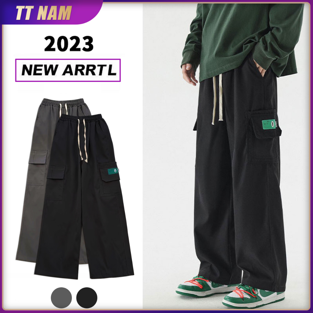 Quần túi hộp nam Hiphop quần dài ống rộng xuông - QUần lưng chun form rộng dáng UNISEX chất vải dày dặn phong cách