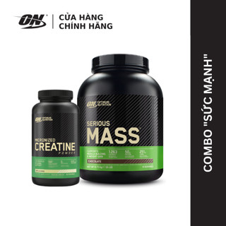 Bộ Đôi Optimum Nutrition Tăng Cân Tăng Cơ, gia tăng sức mạnh cơ bắp - Serious Mass 6lb và Micronize Creatine Powder