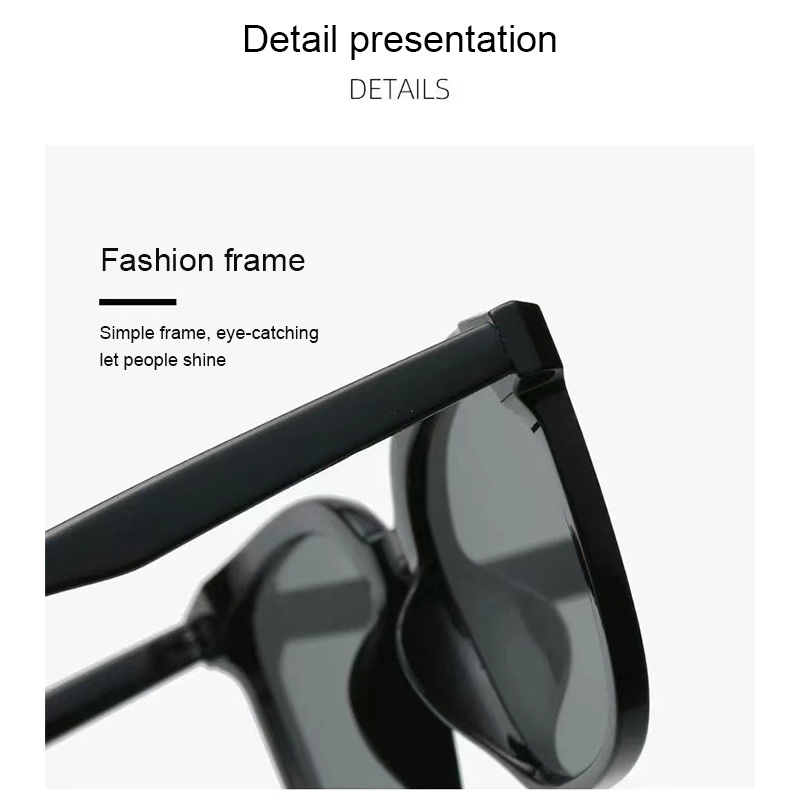 🎀 yakult 🎀Kính Râm Thời Trang Gọng Vuông Oversize Chống Tia UV400 Cho Nam Và Nữ