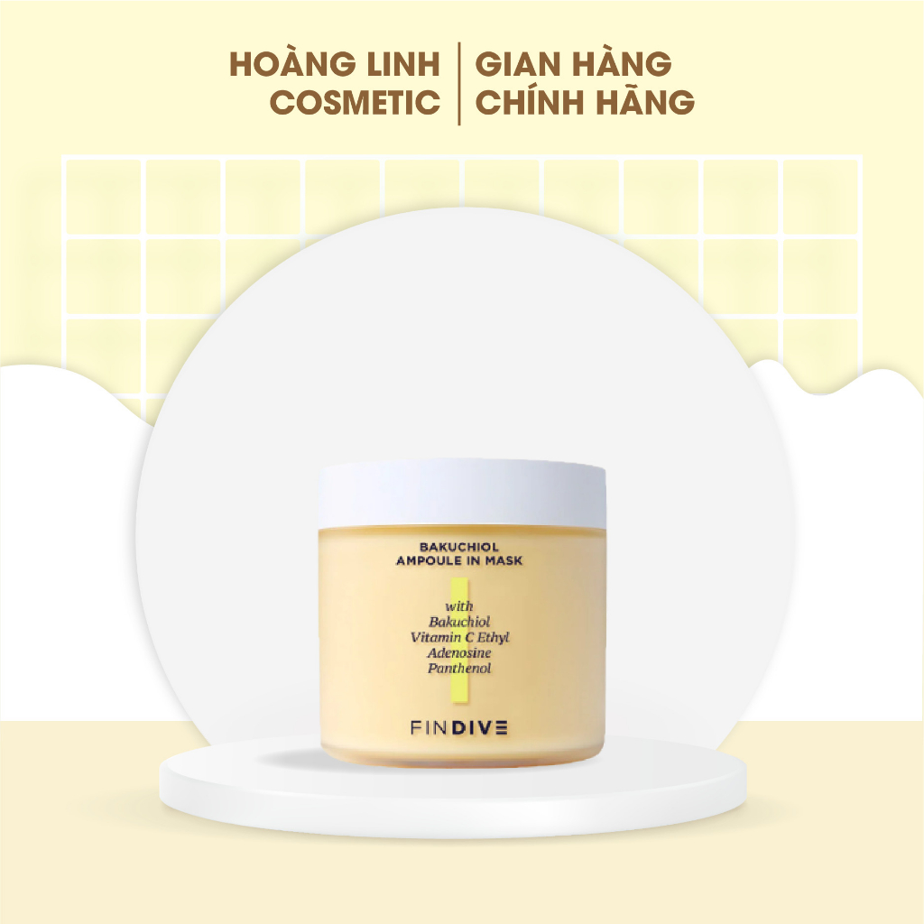 Mặt nạ dưỡng da cấp ẩm Findive Bakuchiol Mask, kem dưỡng trắng da mặt ngăn ngừa lão hóa xóa nếp nhăn 200ml