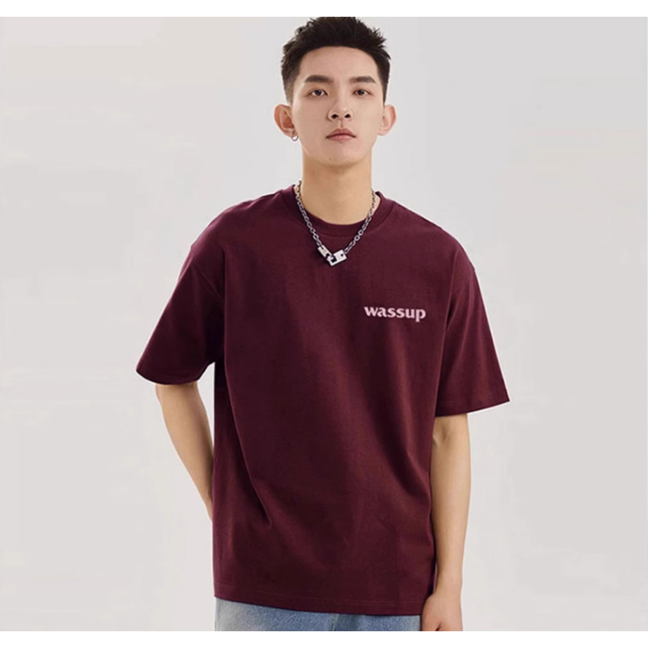 Áo Phông Cộc Tay Nam Nữ Phối Chữ WASUP Sành Điệu, Chất Liệu Cotton Khô Mềm Mịn Thoáng Khí, Thấm Hút Mồ Hôi Tốt
