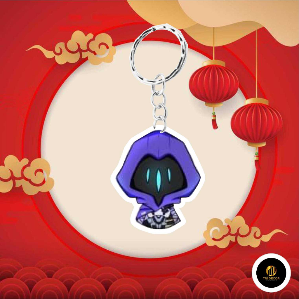 Móc khoá chibi VALORANT- Mèo Omen nhảy - Trí decor shop