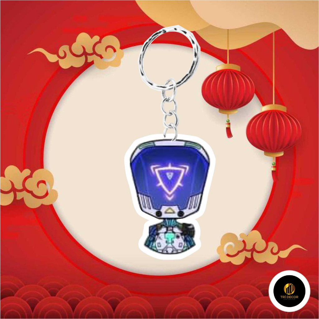 Móc khoá chibi VALORANT- Mèo Omen nhảy - Trí decor shop