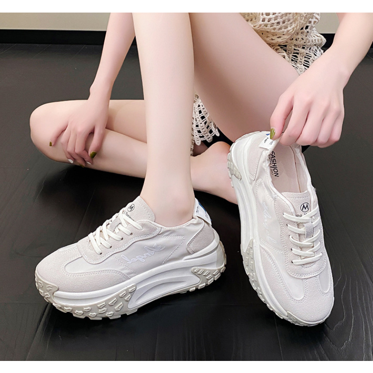 Giày thể thao nữ mẫu mới Hot 2023 đế cao tôn dáng êm chân thoáng khí B19