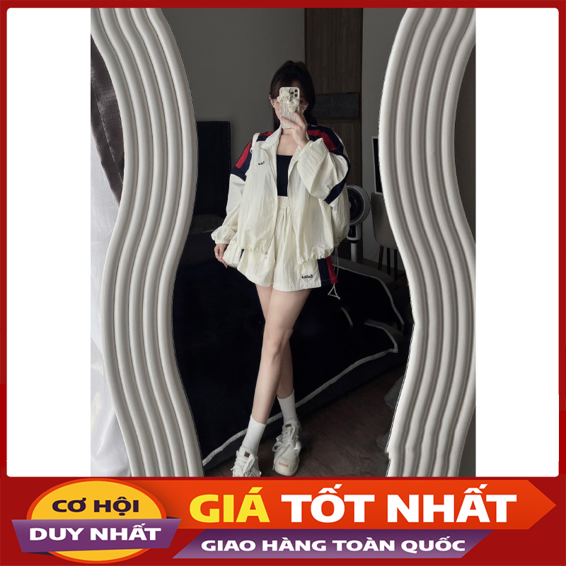 Set Áo Khoác Gió Crotop Quần Đùi Kiểu Dáng Thời Trang Năng Động SB5058 - Violet
