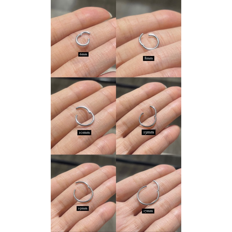 Khoen tai / khuyên tai mỏng nam nữ /chất liệu titan không gỉ MADDe