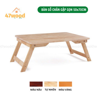 Bàn gỗ đa năng chân xếp gọn kích thước 50x70cm - Bàn gỗ chân gấp gon 47wood
