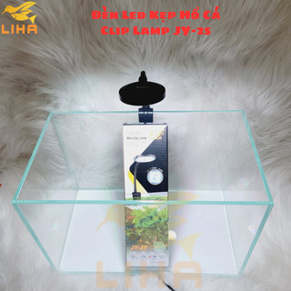 Đèn Led Kẹp Hồ Cá Bể Tròn Mini Màu Trắng Clip Lamp JY-25 Cho Hồ 25cm