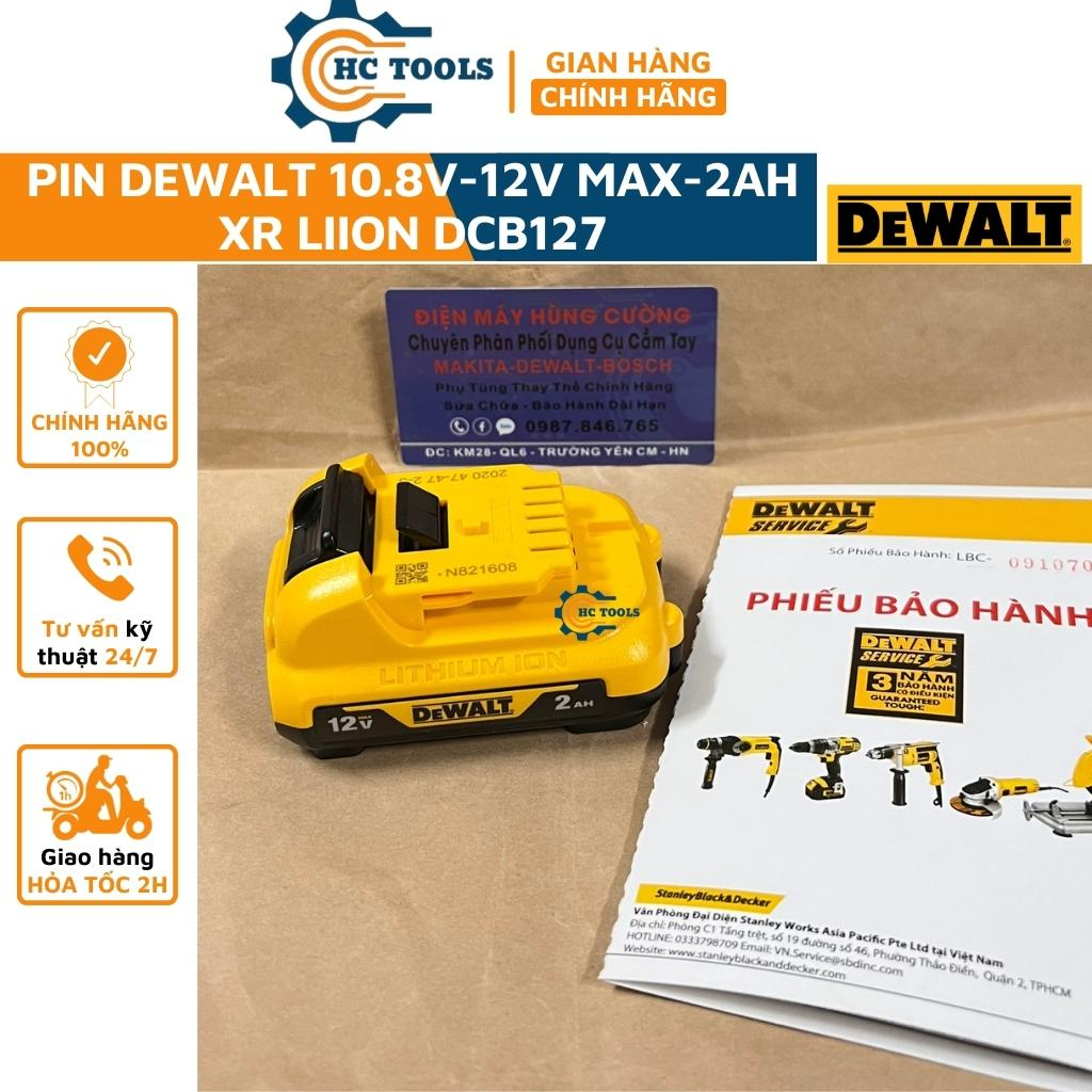 Pin Dewalt 10.8V-12V MAX-2Ah XR Li-ion (cell made in Korea ) DEWALT DCB127 chính hãng | HÙNG CƯỜNG TOOLS