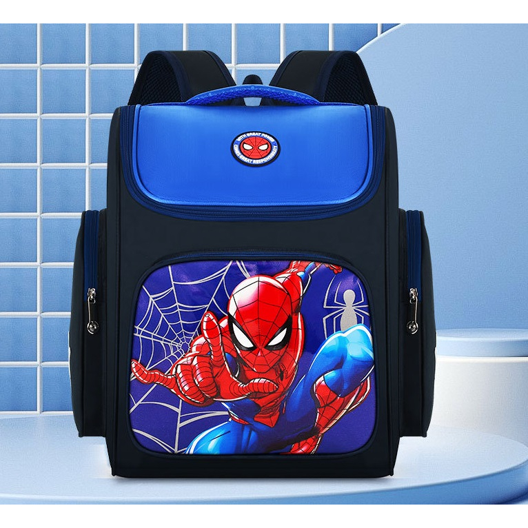 Balo chống gù cho học sinh tiểu học, cặp chống gù hình siêu nhân, batman