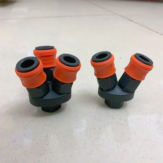 Đầu nối hơi tự động 2 chia , 3 chia tròn nhựa kapusi