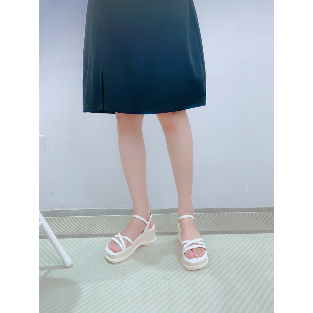 Dép Sandal Nữ Quai Hậu Đế Xuồng 5 Phân, Dép Nữ Đi Học Đi Biển Quai Mảnh Thời Trang NUDDO NX199