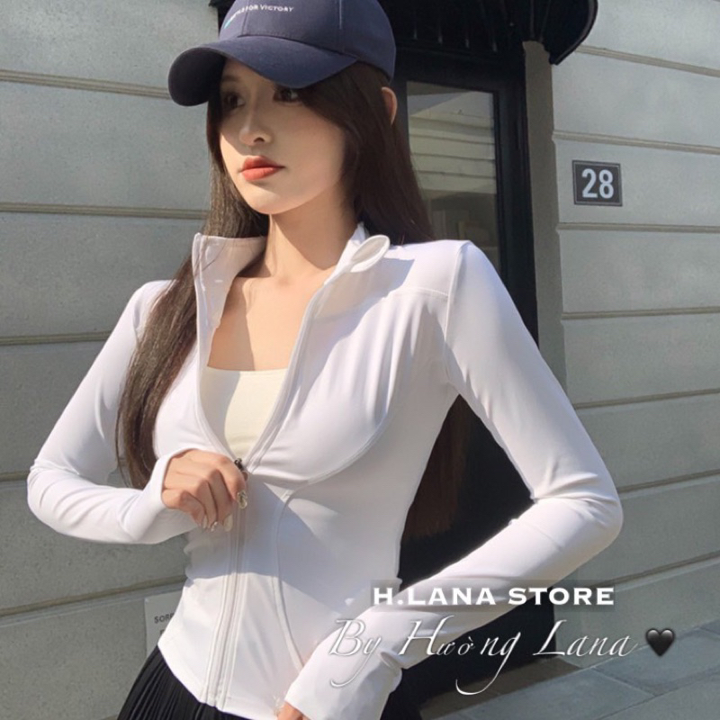 ÁO KHOÁC THỂ THAO KHÔNG NÓN ÔM BODY