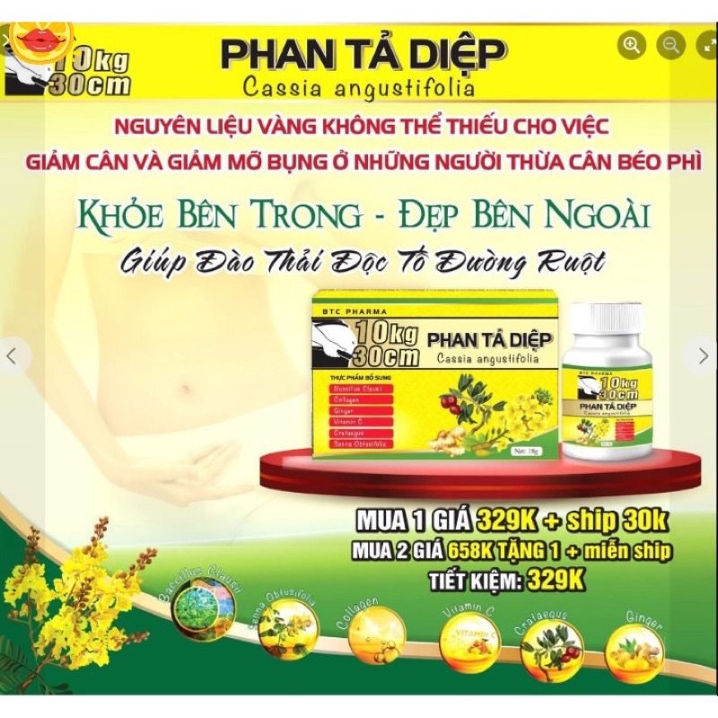 Giảm Cân Phan Tả Diệp Siết Eo Xổ Mỡ Mẫu Cao Cấp Cho Người Chai Lờn -GIẢM 5-10KG SIÊU MẠNH