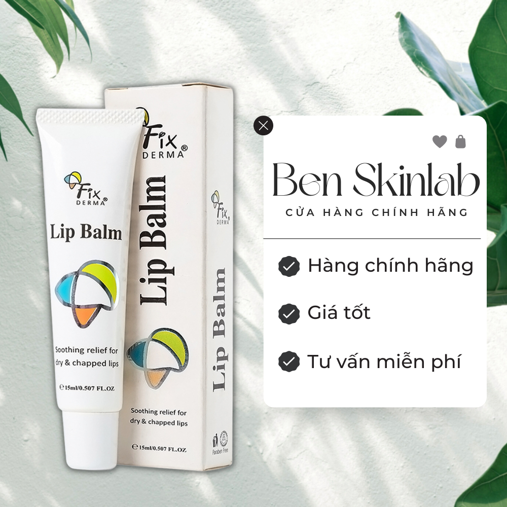 Son Dưỡng Môi Mềm Mượt Chống Nứt Nẻ Và Khô Môi FIXDERMA LIP BALM 15ml  - Ben Skinlab