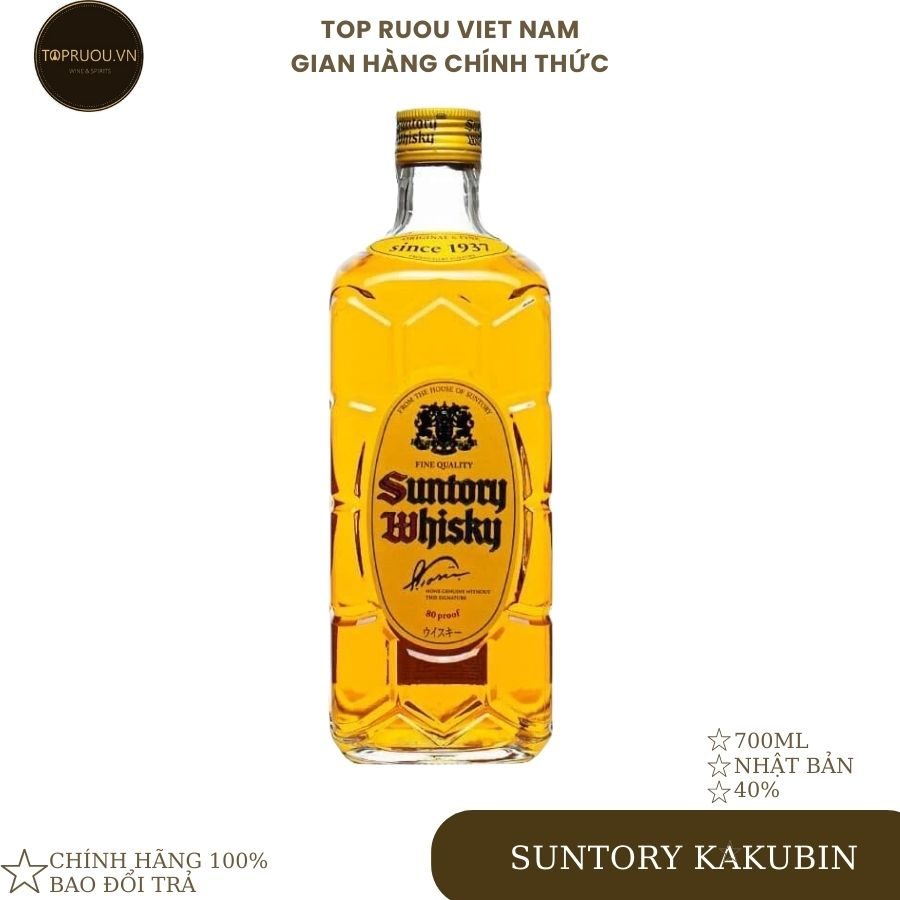 Rượu Whisky TOP RƯỢU - Suntory Kakubin 700ml - hàng thật - giao nhanh