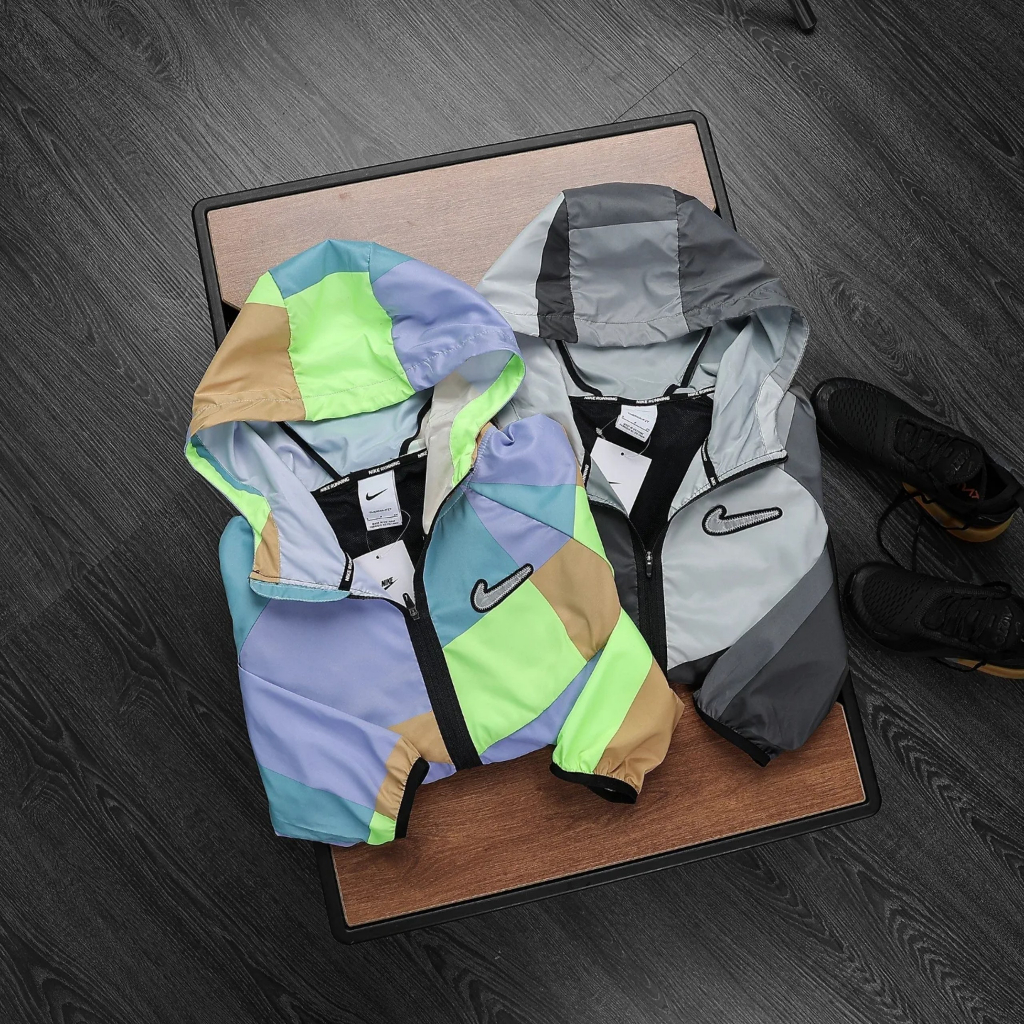Áo khoác Nam thể thao N.ik.e Wild Run Windrunner Pixel Jacket Chất liệu polyester dệt mềm mịn chống nhăn #ARIESSO