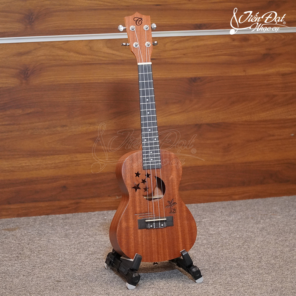 Ukulele Concert Chard UK-24-TA-H Vịnh Trăng Sao Gỗ Mahogany Nguyên Tấm