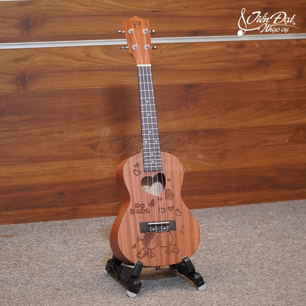 Ukulele Concert Chard UK-24-TA-E PO BABY, Gỗ Mahogany Nguyên Tấm
