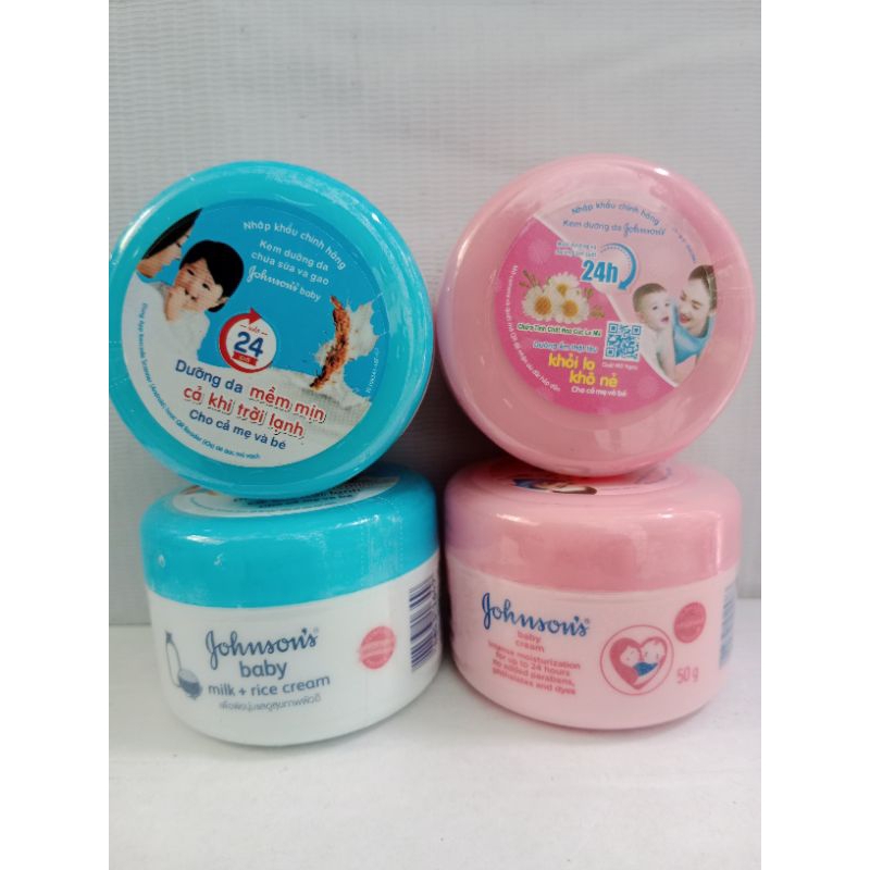 Kem dưỡng ẩm chứa sữa gạo Johnson's Baby 50g hàng nhập Thái Lan