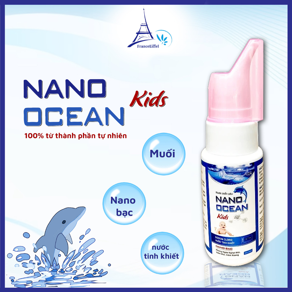 Nước Muối Biển Sâu Nano Ocean Kid - FranceEiffel Lọ 70ml