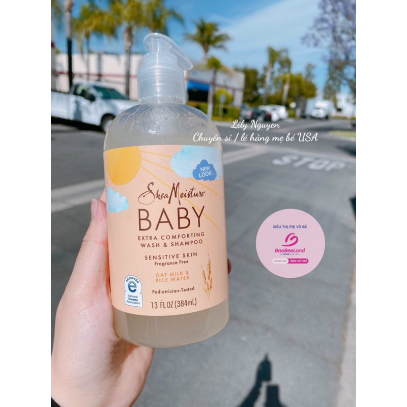 Tắm Gội Organic Shea Moisture Baby 384ml cho bé từ sơ sinh - BAABEELAND
