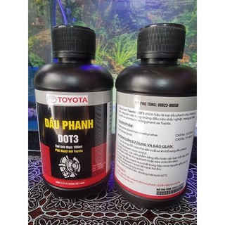 Dầu phanh toyota dot3 brake fluid 0.5 lít hàng chính hãng