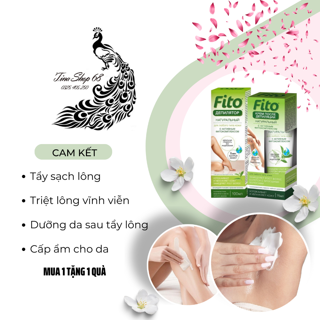 Triệt lông Fito kem tẩy lông vùng kín nách tay chân bikini triệt lông vĩnh viễn an toàn cam kết k đau rát [ Tặng máy ]